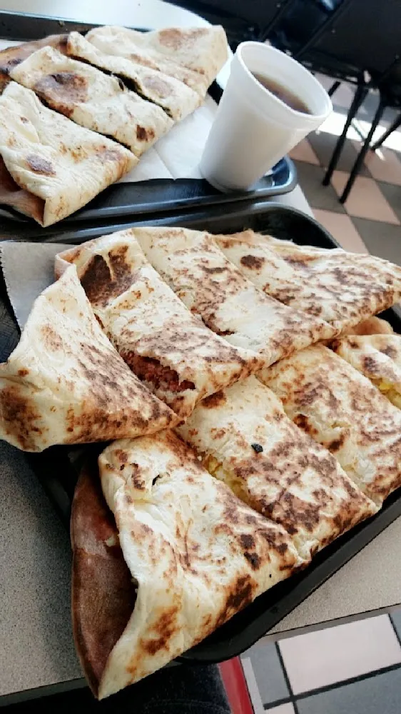 Large Cheese Pie and Large Meat Pie
